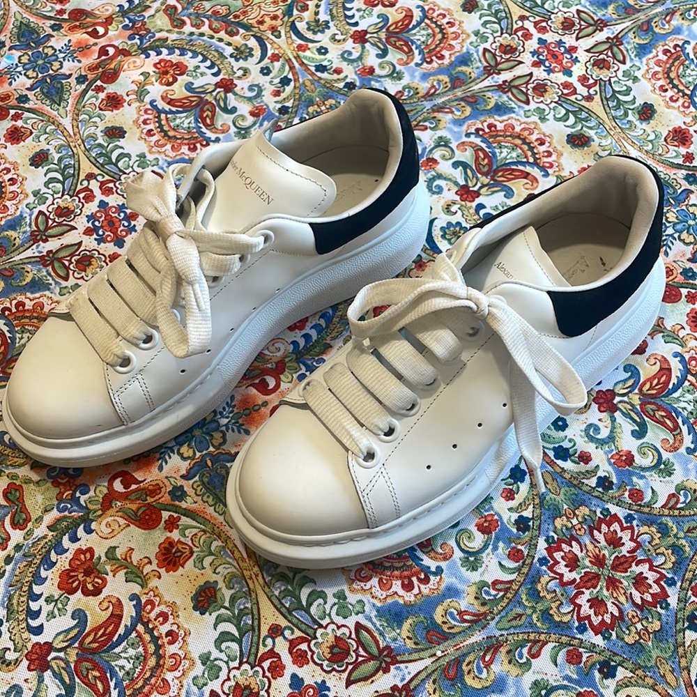 Alexander McQueen White and Black Sneakers